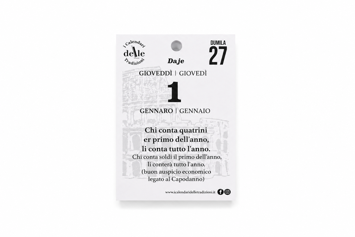Blocco di Ricambio Calendario “Daje 2027” - Solo Fogli