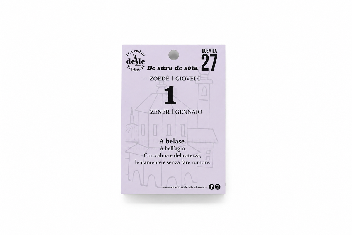 Blocco di Ricambio Calendario “De sùra e de sóta 2027” - Solo Fogli