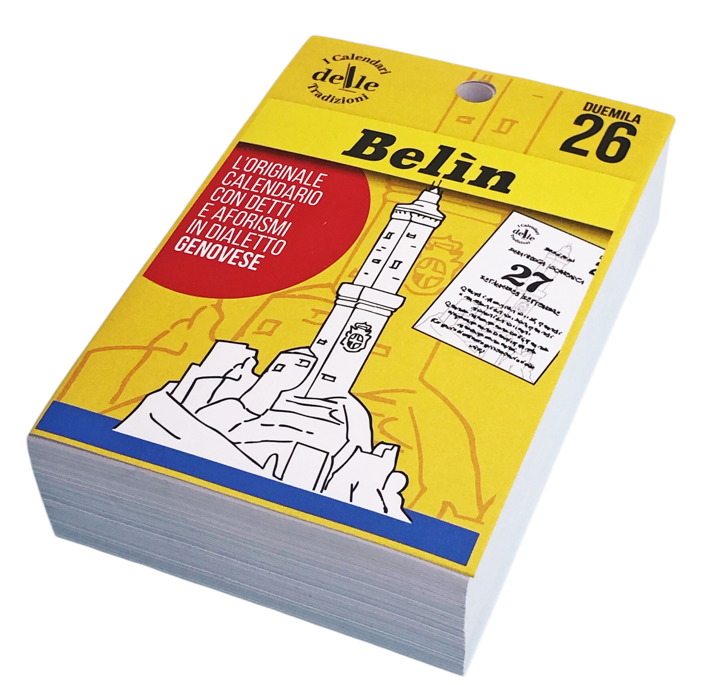 Blocco di Ricambio Calendario “Belin 2026” - Solo Fogli