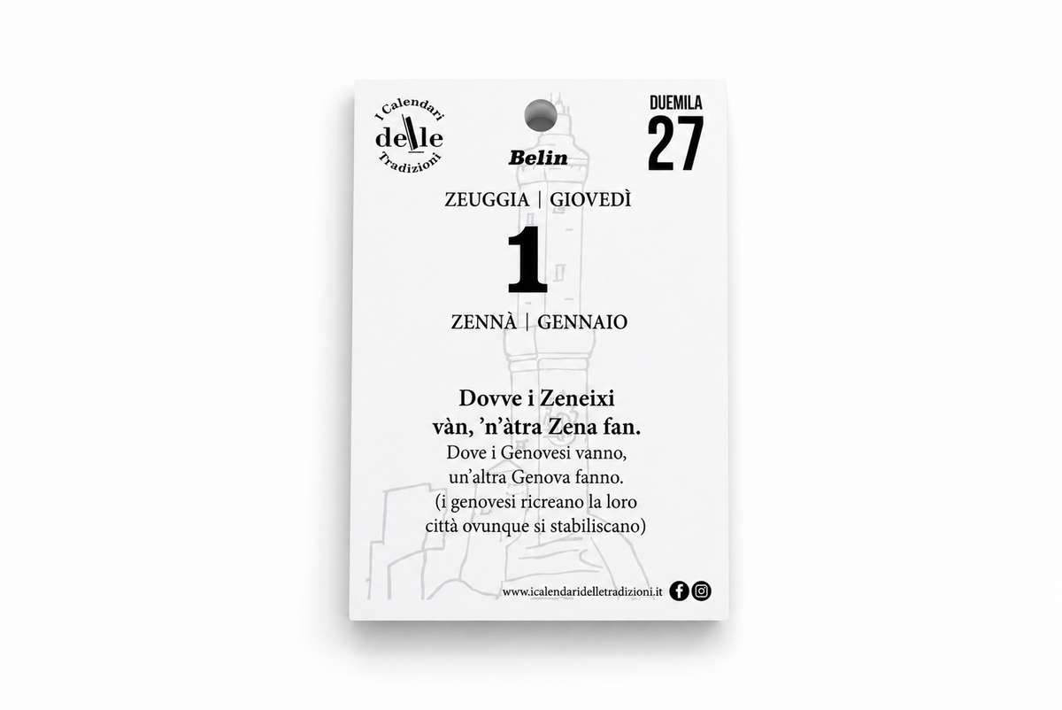 Blocco di Ricambio Calendario “Belin 2027” - Solo Fogli