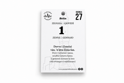 Blocco di Ricambio Calendario “Belin 2027” - Solo Fogli