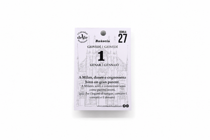 Blocco di Ricambio Calendario “Baùscia 2027” - Solo Fogli